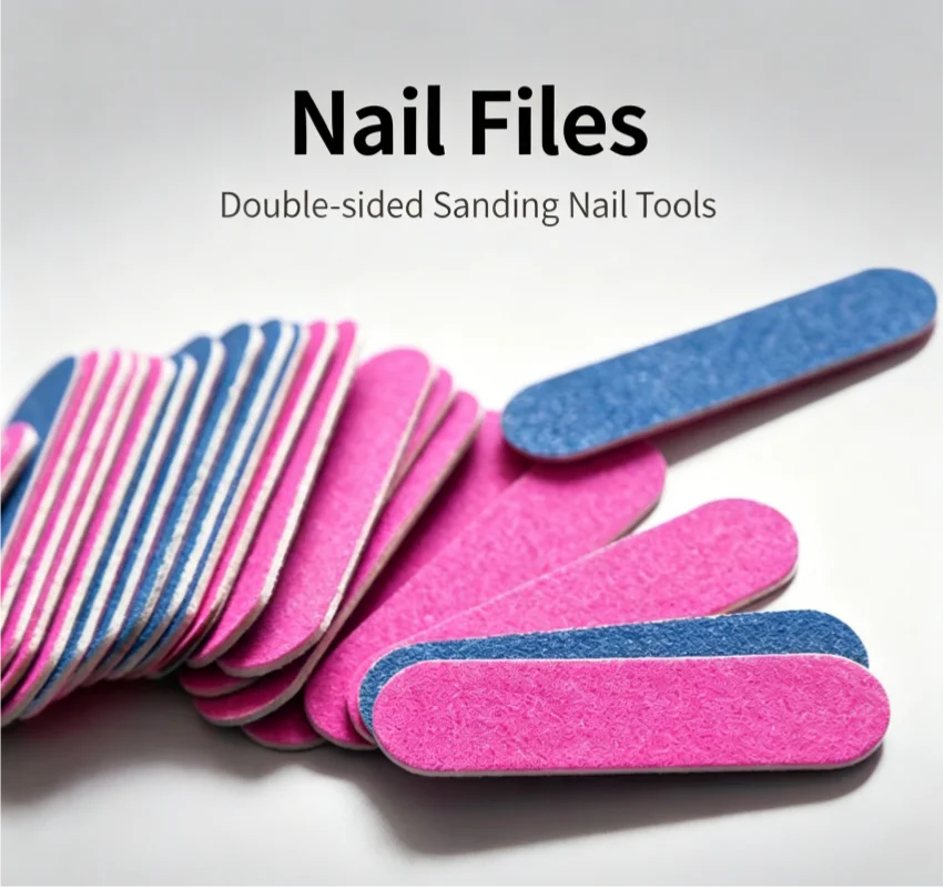 10/20/50Pcs 5cm Disposable Mini Nail Files Double Sided Emery Boards Gel Polish Manicure Pedicure Salon Nail Art Tool