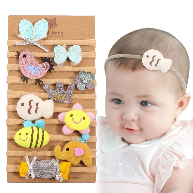 

Baby Girl Animals Headbands Infant Hair Accessories Accessory Newborn Headwear Tiara Headwrap Gift Toddlers Bandage Ribbon