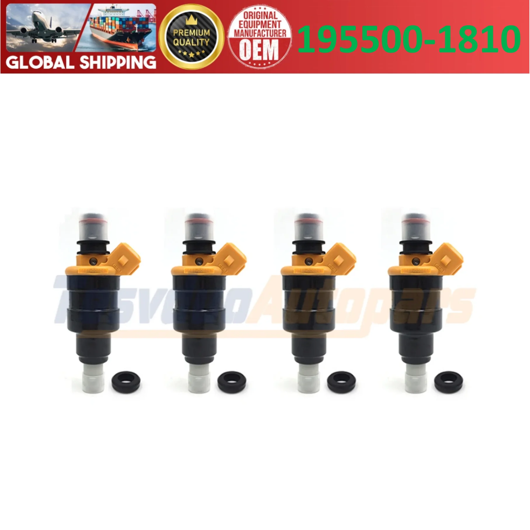 

4 шт. 195500-1810 B33513250 E9BZ9F593A B335-13-250 топливные форсунки подходят для Ford Festiva 1.3L L4 1989 1955001810