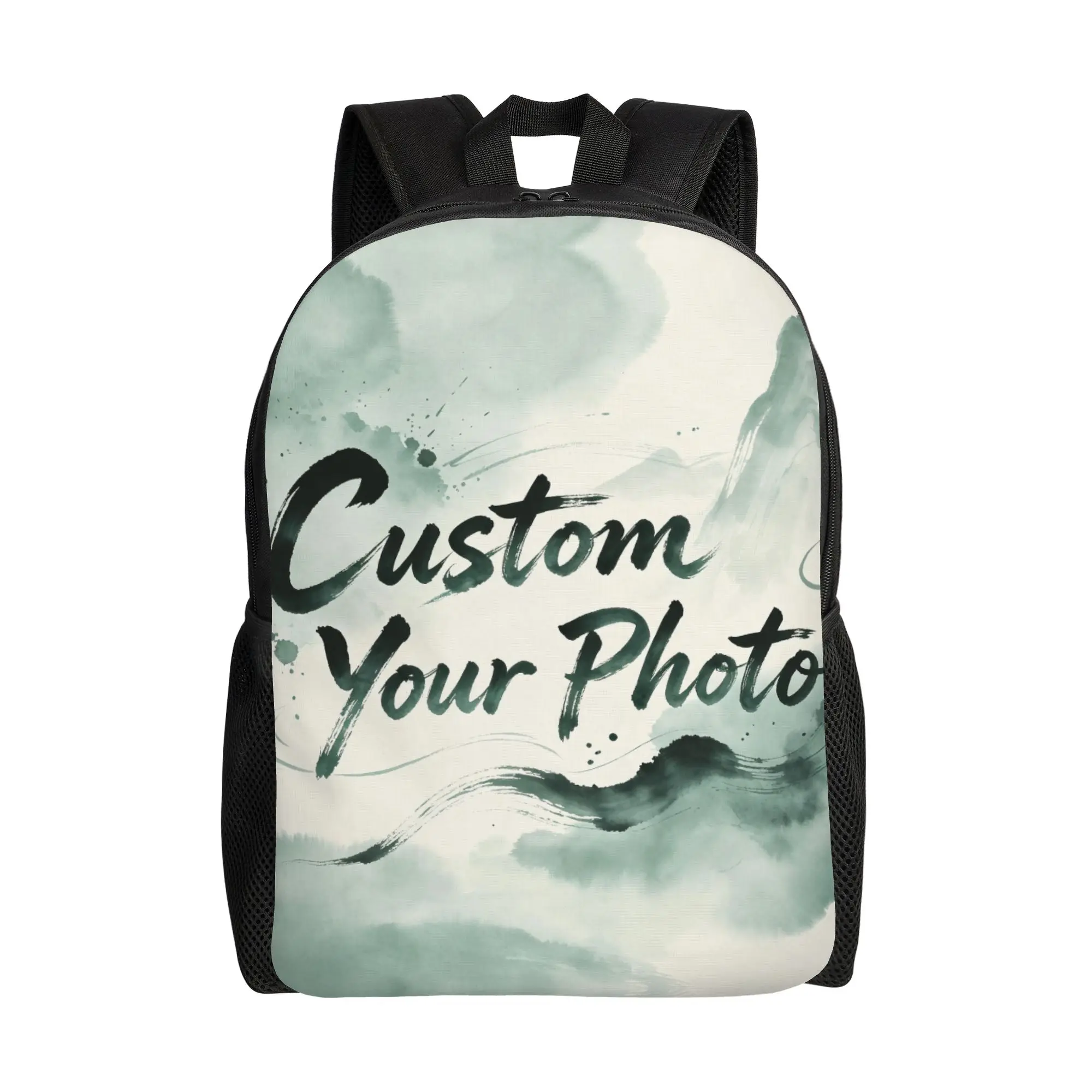 Custom 3D Custom Your Photo Logo Text Backpacks for Girls Boys  School College Travel Bags Women Men Bookbag Fits 15 Inch Laptop