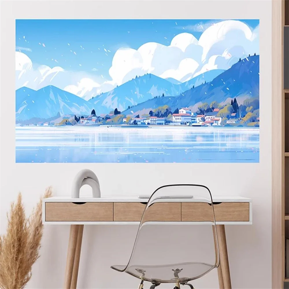 

Настенные наклейки для исцеления души, настенные панно, снижающие стресс, улучшающие декор, украшение спальни, фон для изголовья кровати, обои для комнаты