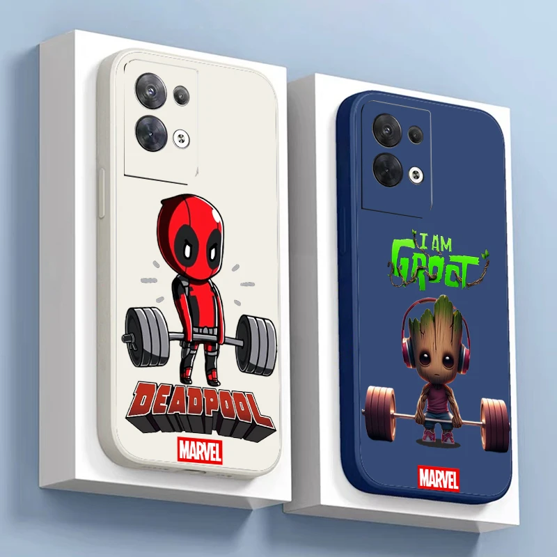 Marvel Deadpool Groot Phone Case For OPPO FIND X6 X5 X3 Pro Lite Neo OPPO Reno 9 8 7 Pro Lite 8T 8Z 7Z 5G Funda Carcasa Coque