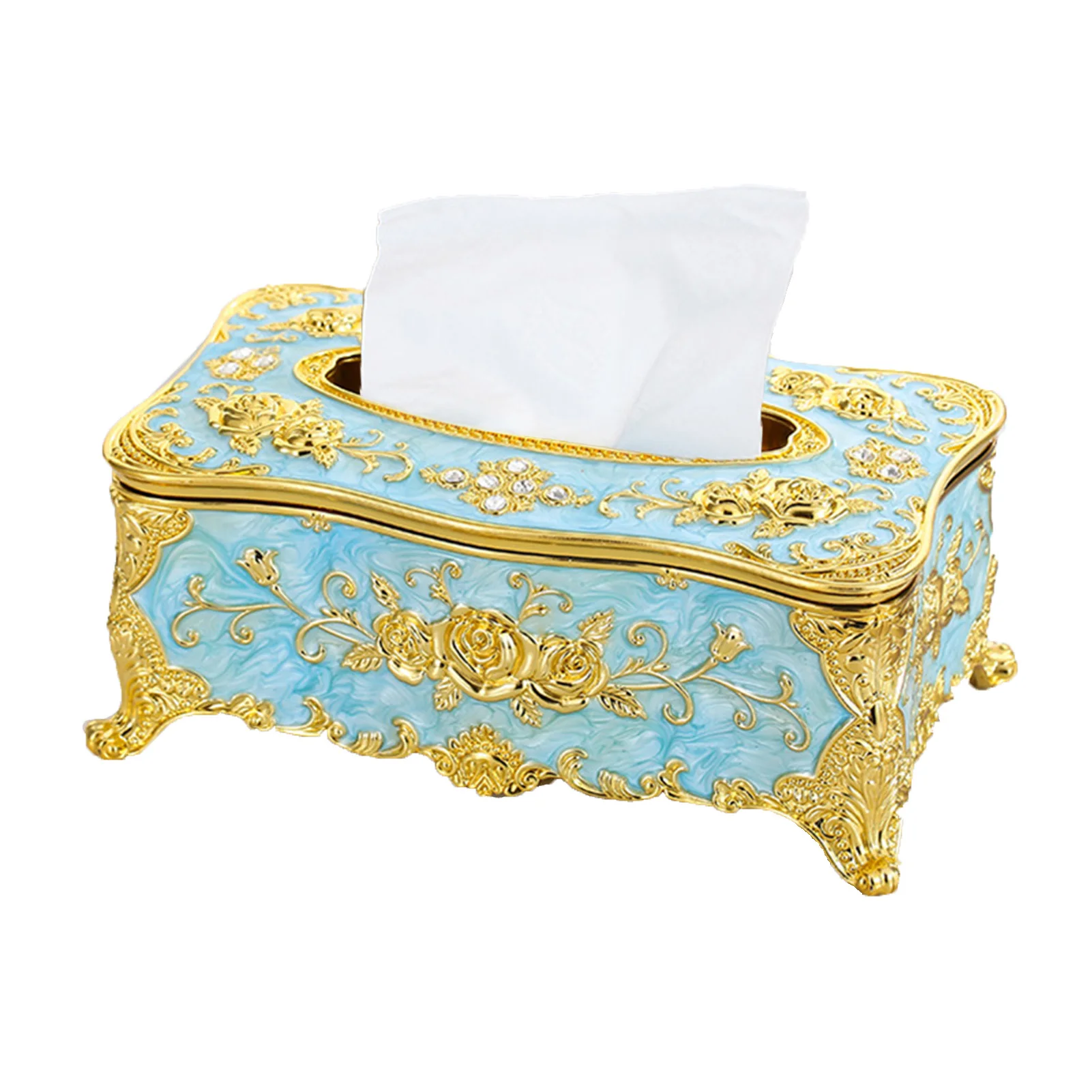 European-Style Napkin Tissue Storage Box Non-Slip Stable Tissue Holders Suitable for Wine Cabinet TV Cabinet