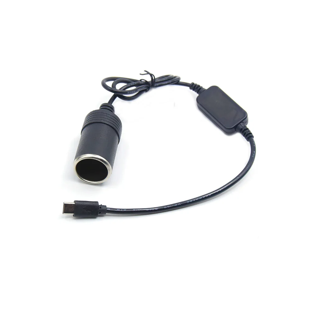 USB نوع C PD إلى 12 فولت محول سيارة ولاعة السجائر المقبس حماية عالية الحالية للقيادة مسجل ، لتحديد المواقع E-Dog ، مروحة ، شاحن سيارة