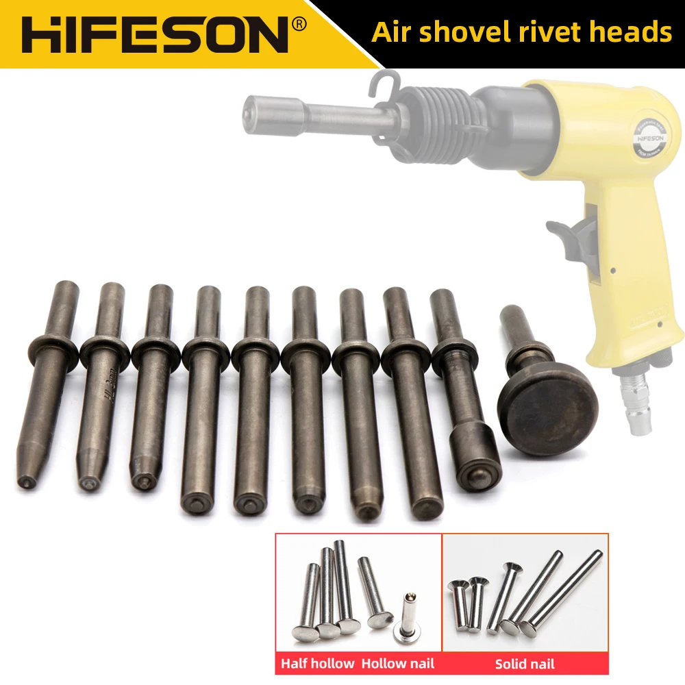 HIFESON Pneumatic Rivet Head Semi-hollow Solid Rivet Head Pneumatic Hammer Traffic Advertising Sign Rivet Head