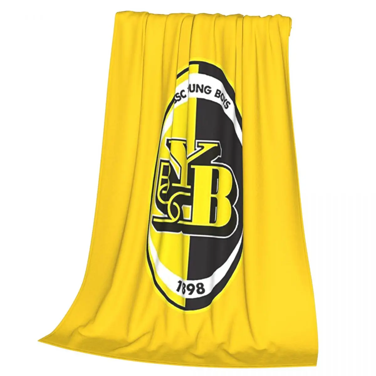 BSC Young Boys Swiss Football Sports Fans Blankets Soft Warm Flannel Throw Blanket Bedding for Bed  Picnic Travel Home Sofa