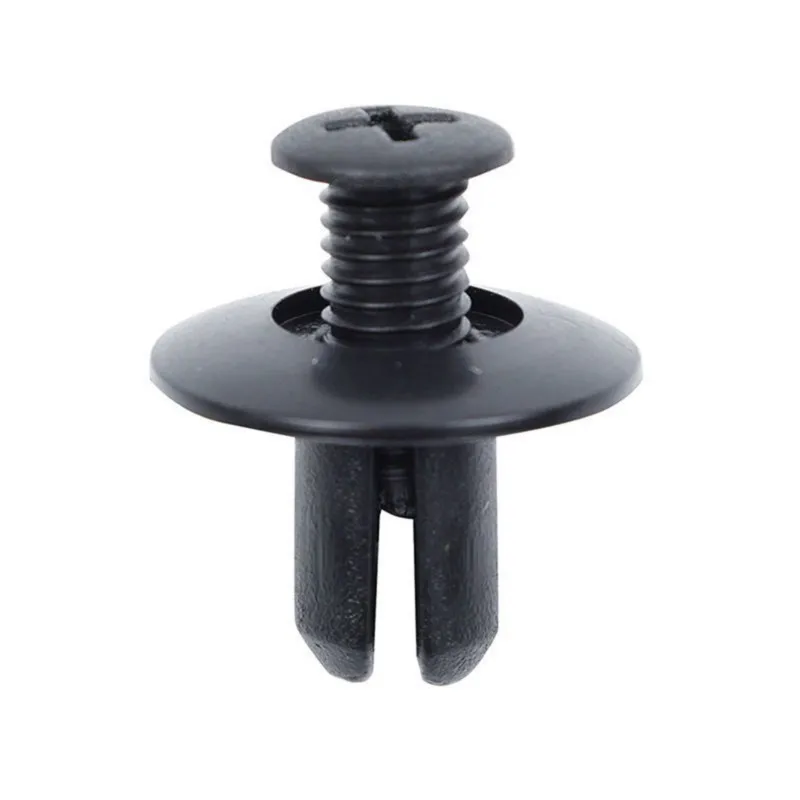N26R-Universal 8Mm Automotive Plastic Expansion Through Screw Buckle, 50Pcs Bumper Leaf, For Mudguard, Trunk Car Accessories