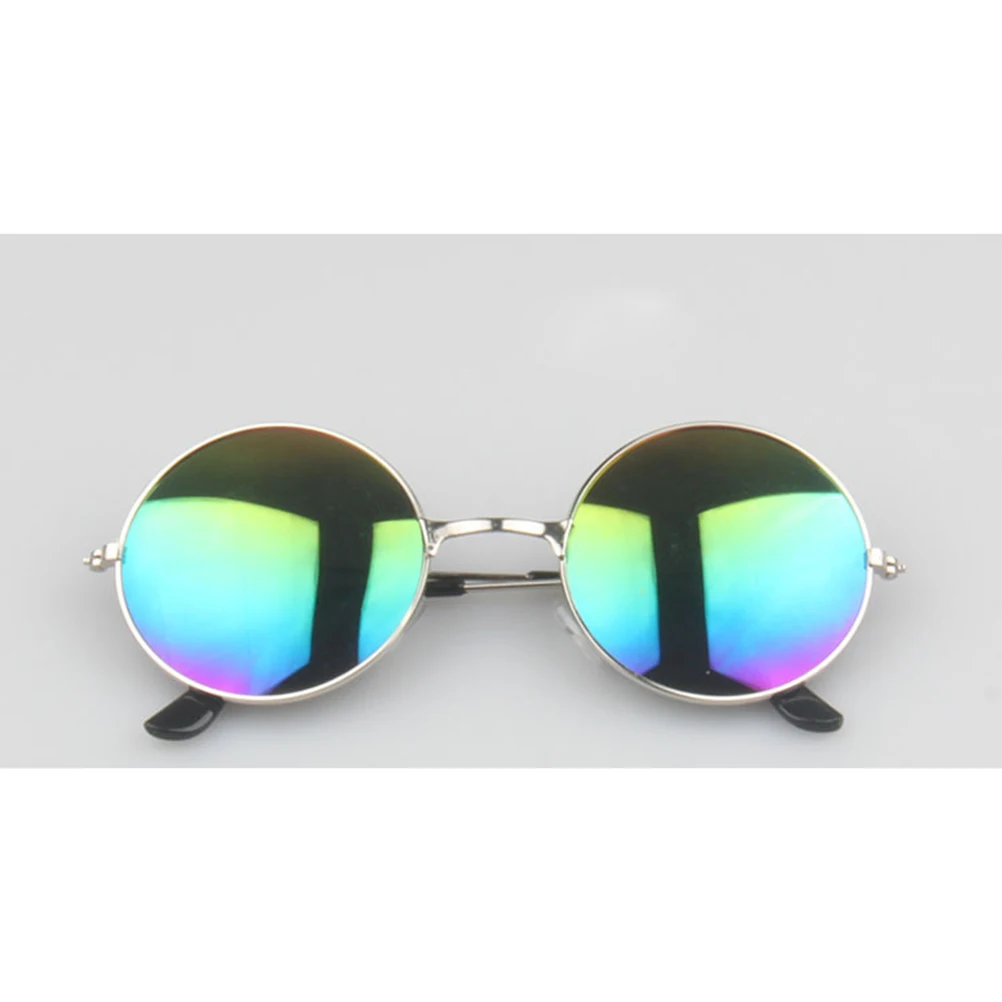

Round Metal Sunglasses Reflective Lenses Unisex Hippie Silver Frame Lightweight Driving Outdoor Activities Color Changing