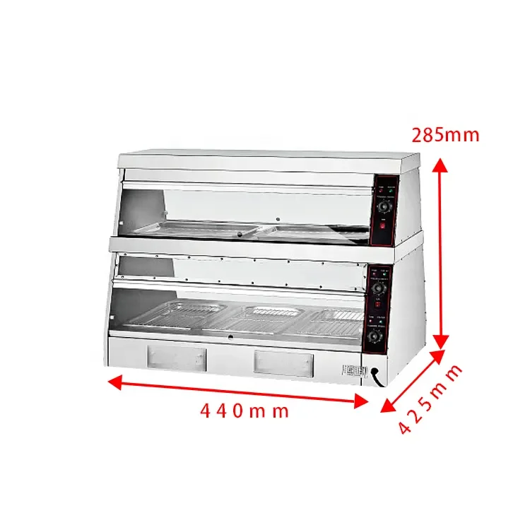 Restaurant Equipment For Sale Large Stainless Steel Food Warmer Vertical Food Display Warmer Display Hot Food Warmer Showcase