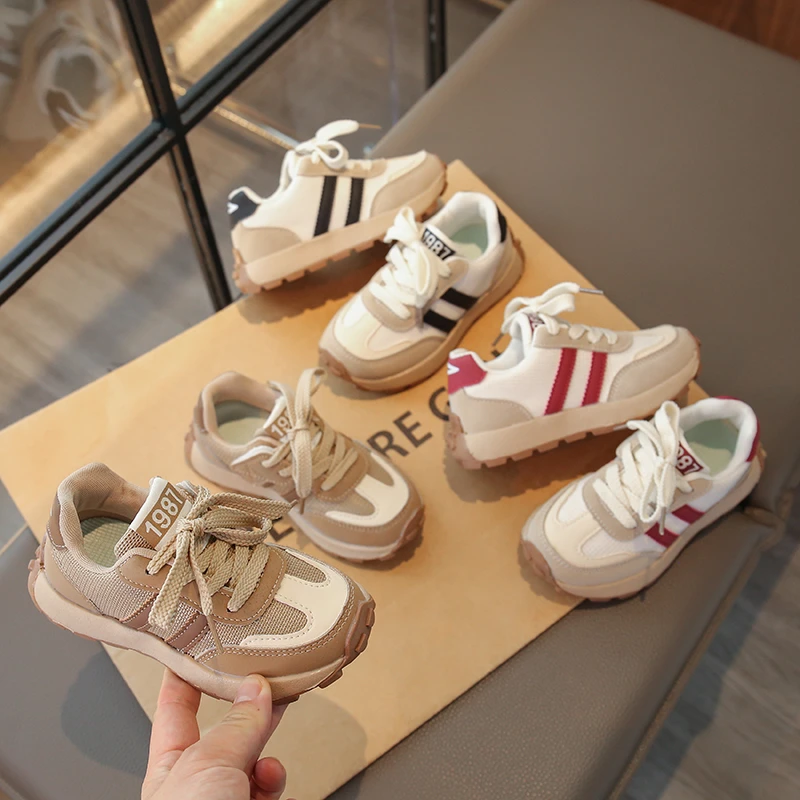 

Toddler Kids Sports Shoes Thick Soft Boys Girls 2025 Summer Mesh Breathable New Fashion Children Casual Sneakers Wear-resistant