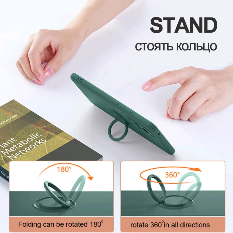 Ring Holder Stand Case for Samsung Galaxy A51 A71 S21FE A13 A22 A12 A32 A42 A52 Note 9 S10 E A20 A30 A70 A50 Soft Silicone Cover
