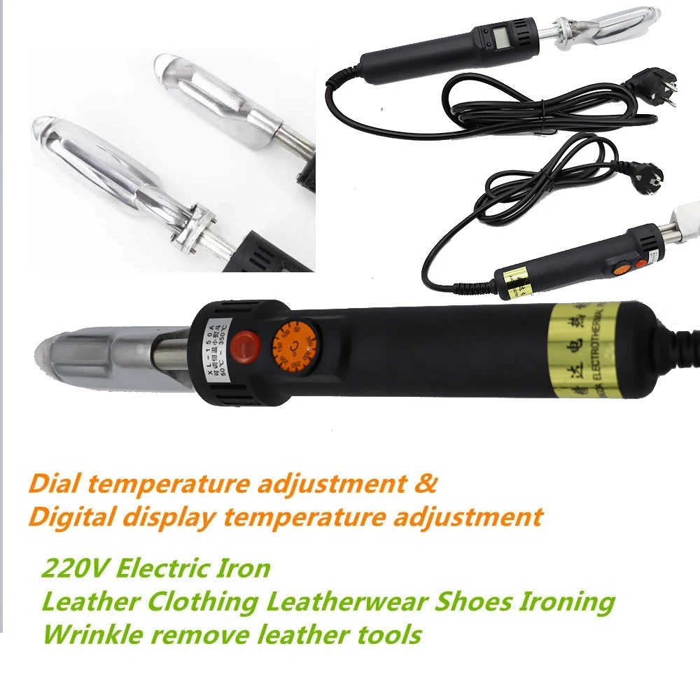 Mini Electric Iron With LED Digital Display Screen for Leatherwear Clothes Leather Shoes Repair Tools