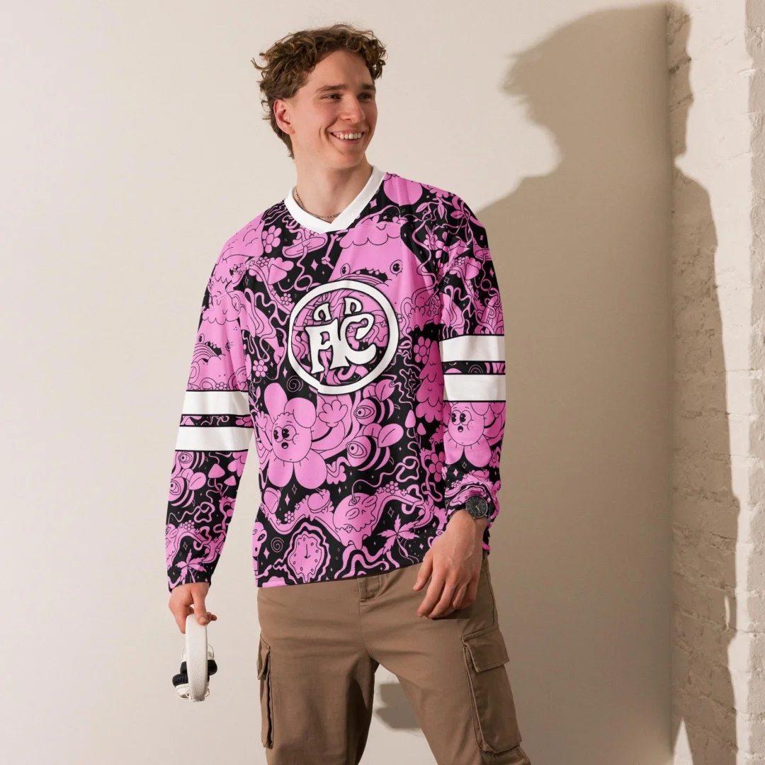 ALLEYCVT Inspired Rave Jersey Psychedelic Festival Outfit Bequemes Outfit für Bass-Musikliebhaber Sommer Herren T-Shirt Tee Y2k Frau – Detail 2
