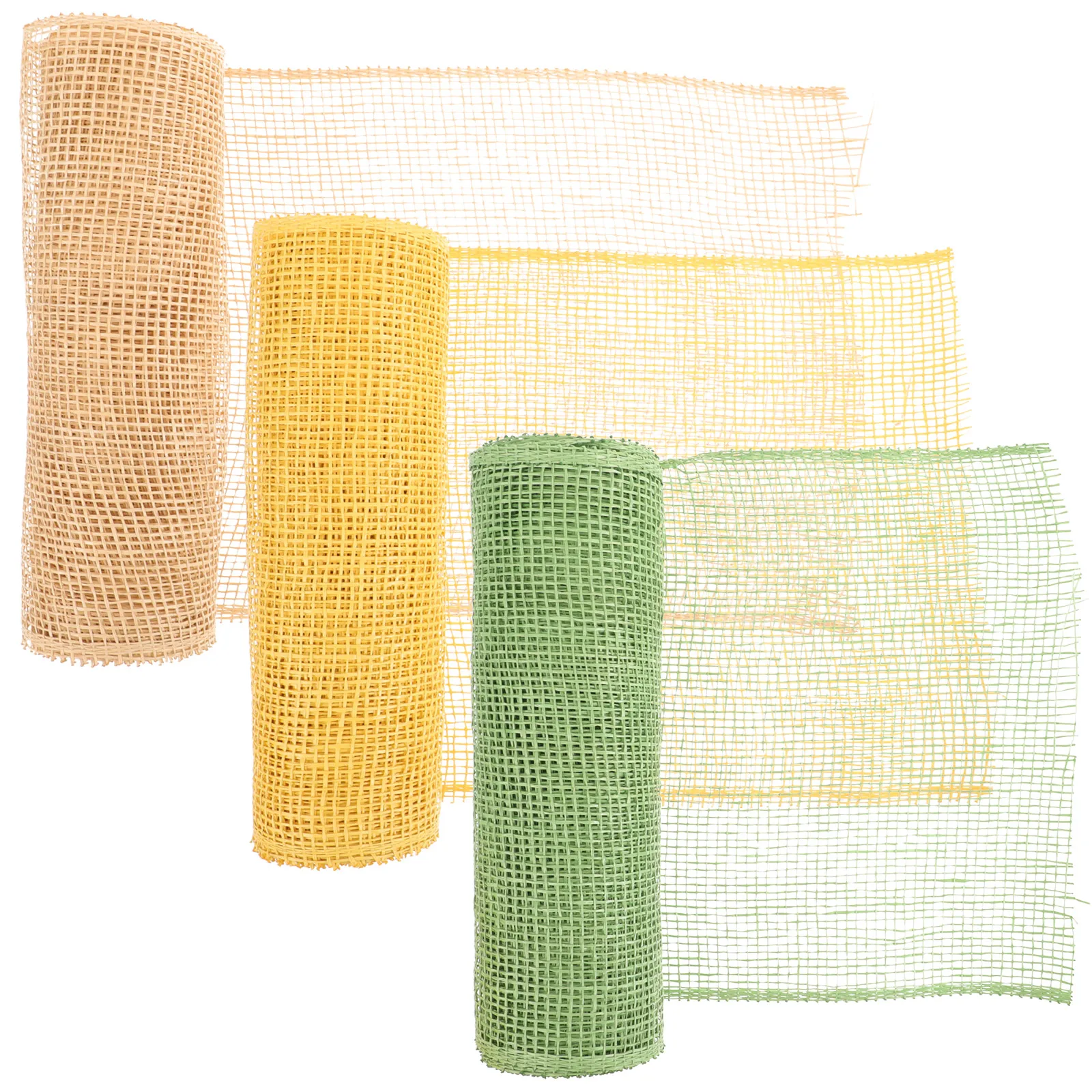

3pcs Plastic Mesh Burlap Wrap for Wreaths Bouquet Garland Flower Decorative Packaging DIY Supplies Gifts