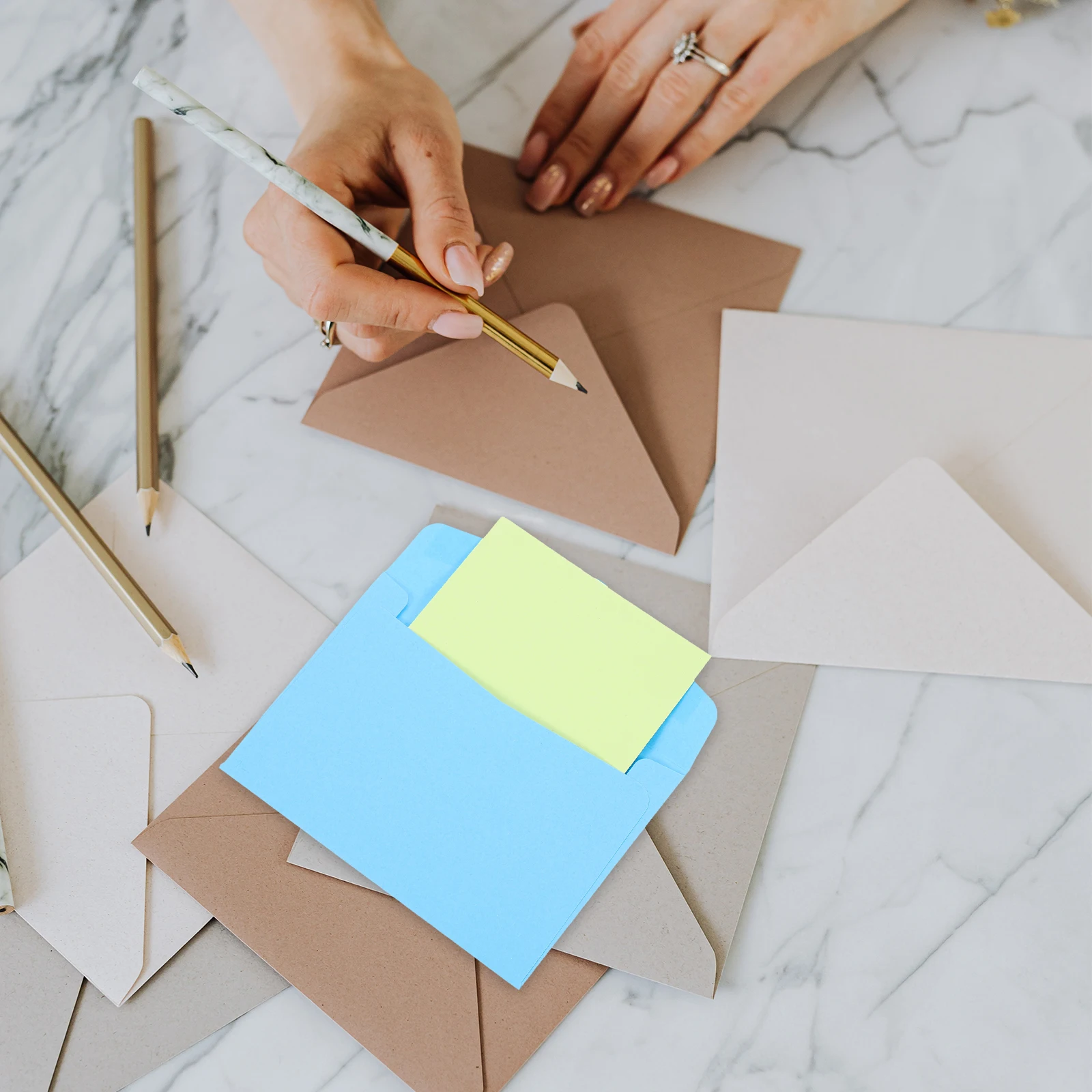 

80 Pcs Colored Envelopes Paper Storage Greeting Card Organizer Craft Coin Container Small Items Pouch Lightweight Portable