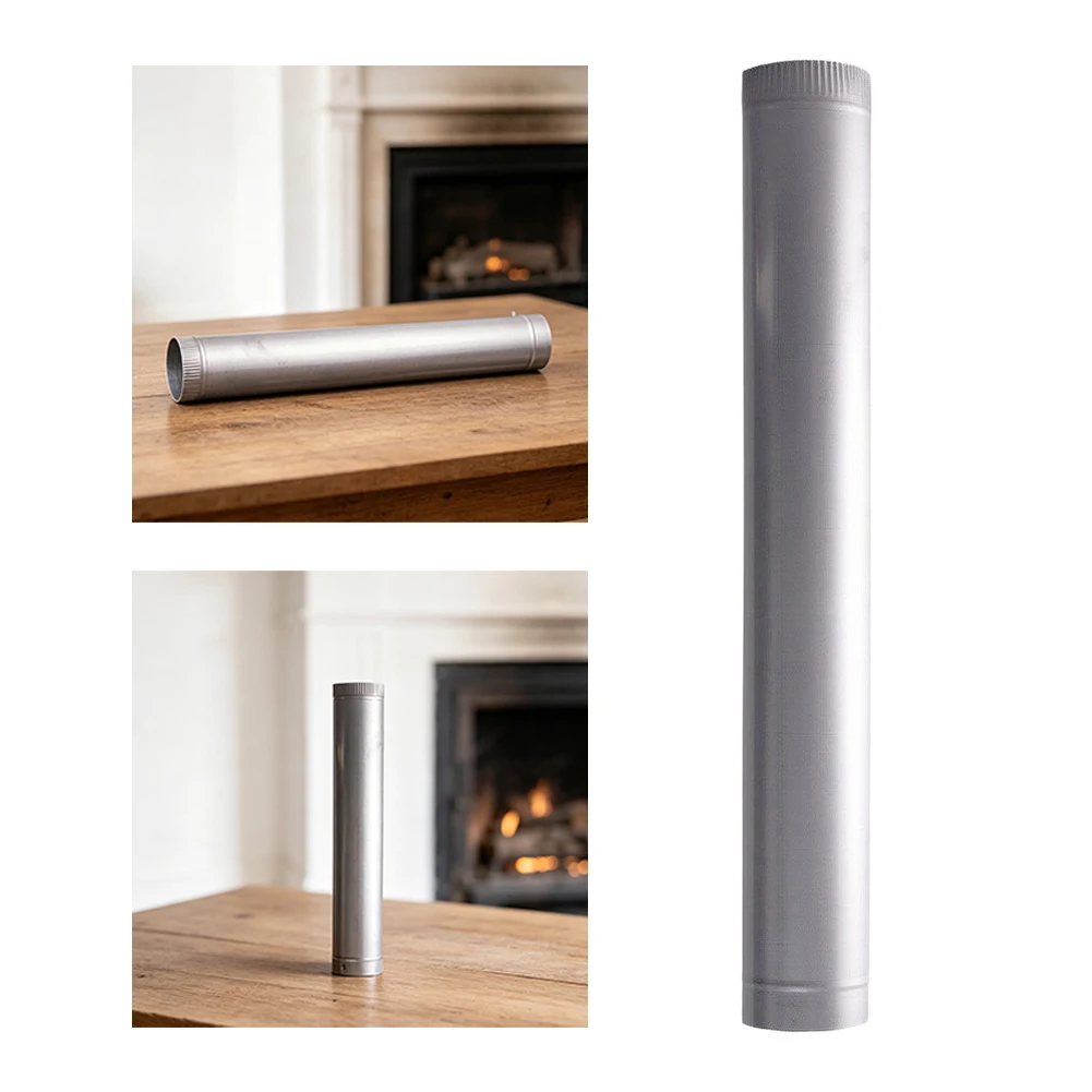 Chimney Pipe Stainless Steel 50cm Long Compatible with Multiple Appliance Sizes Including Wood Stove Fireplace and Grill