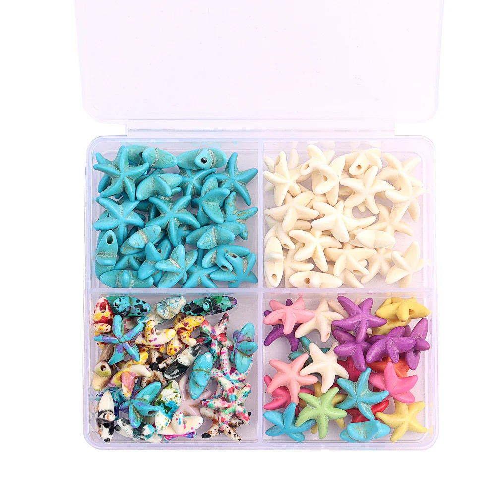 1/3/6/11/23/26/46/50/80pcs Mix-color Artificial Turquoise Ocean Series Decorative Beads,DIY Jewelry Accessories, Christmas Gifts
