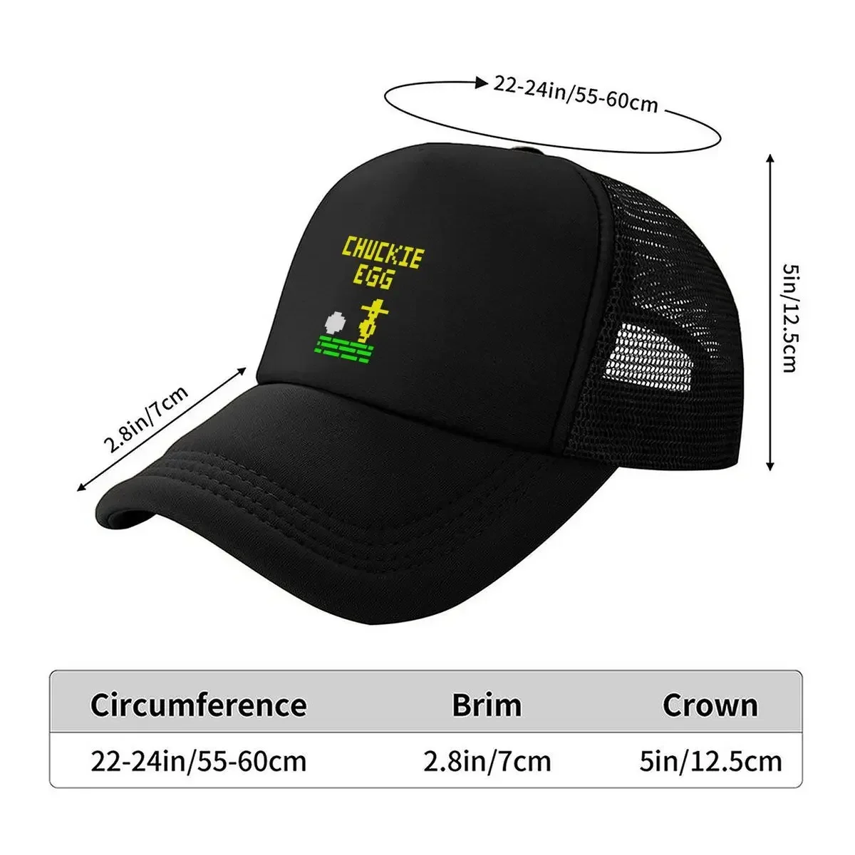 New “Chuckie Egg Game Retro, Gaming Design” Mesh Baseball Cap