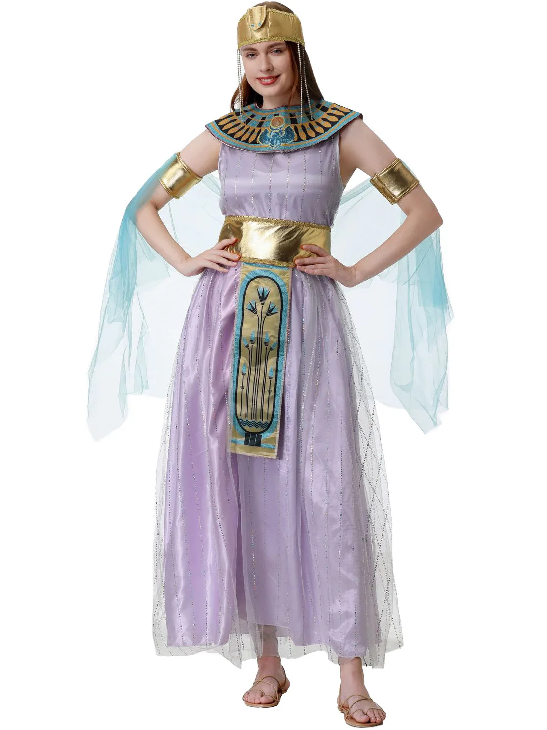 

Medieval Athena Roman Costume Court Goddess Halloween Outfit Queen Fancy Dress Party Performance Traditional Chinese Ethnic Wear