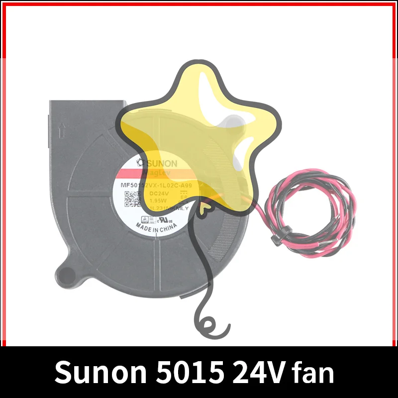

Sunon 3D Printer Blower Fan 5015 24V 0.41A Double Bearing Fan Centrifugal DC Cooling Turbo Fan 5015S for voron Stealthburner
