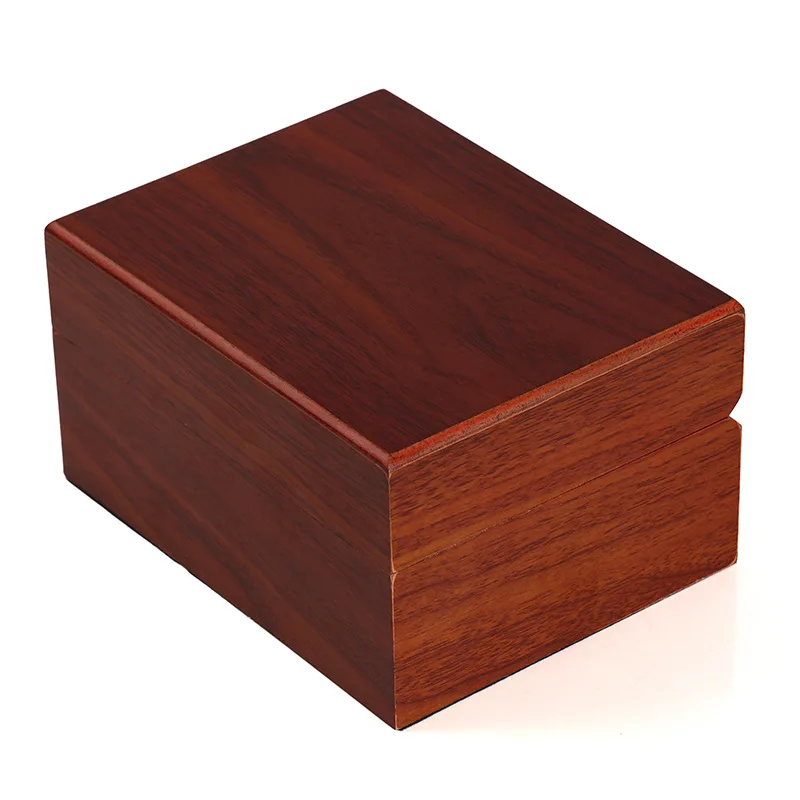 Mode Clamshell Holz Uhr Geschenk Box Einzelne Uhr Lagerung Fall Armbanduhr Display Box Reise Tragbare