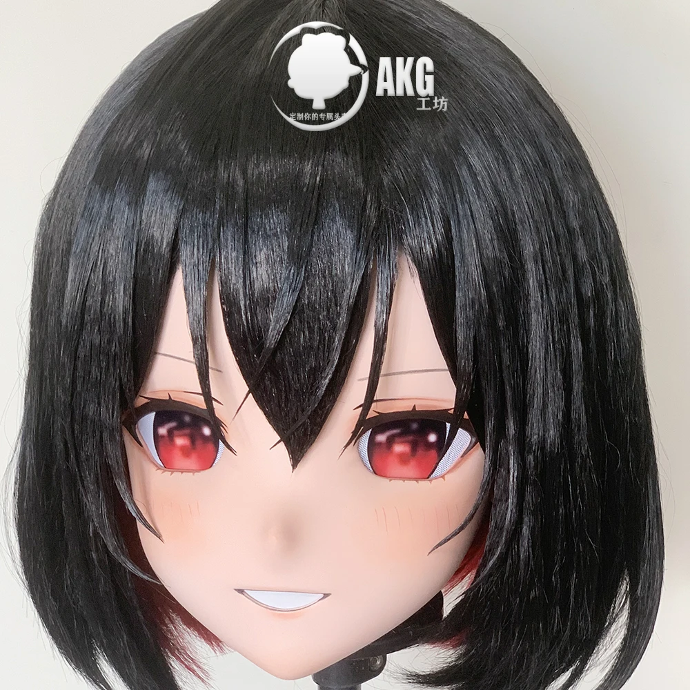 (AL07)Customize Character Crossdressing Female/Girl Resin Full/Half Head With Lock Anime Cosplay Japanese Animego Kigurumi Mask