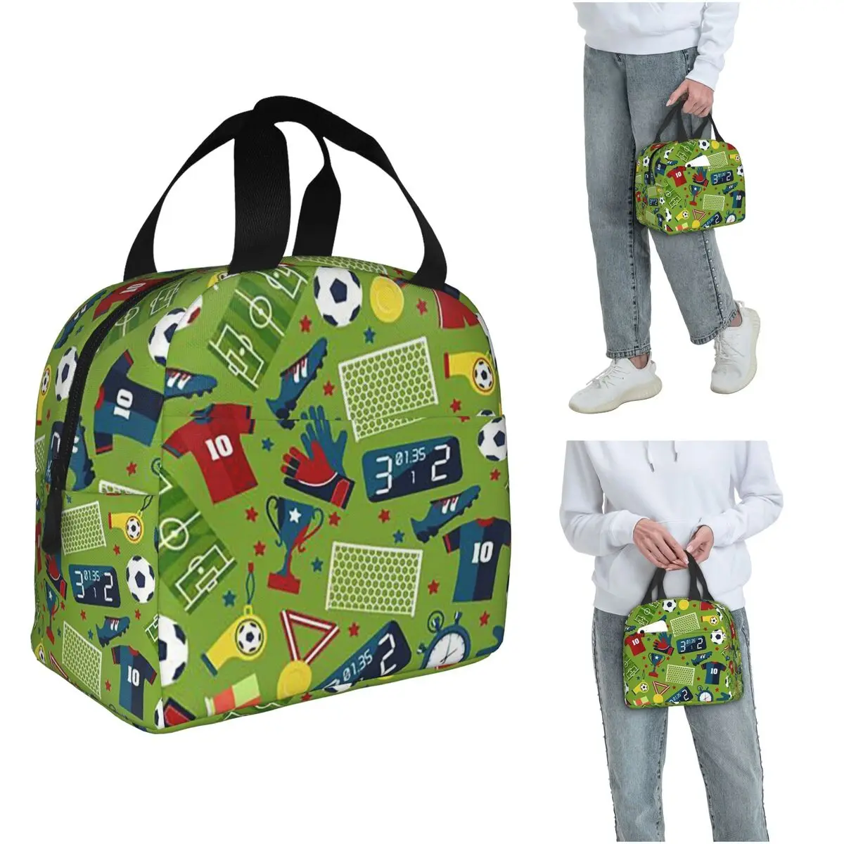 

Изолированная сумка для обеда для футбола и футбола для женщин, офисный холодильник, термосумка для еды, портативные ланч-боксы, контейнер