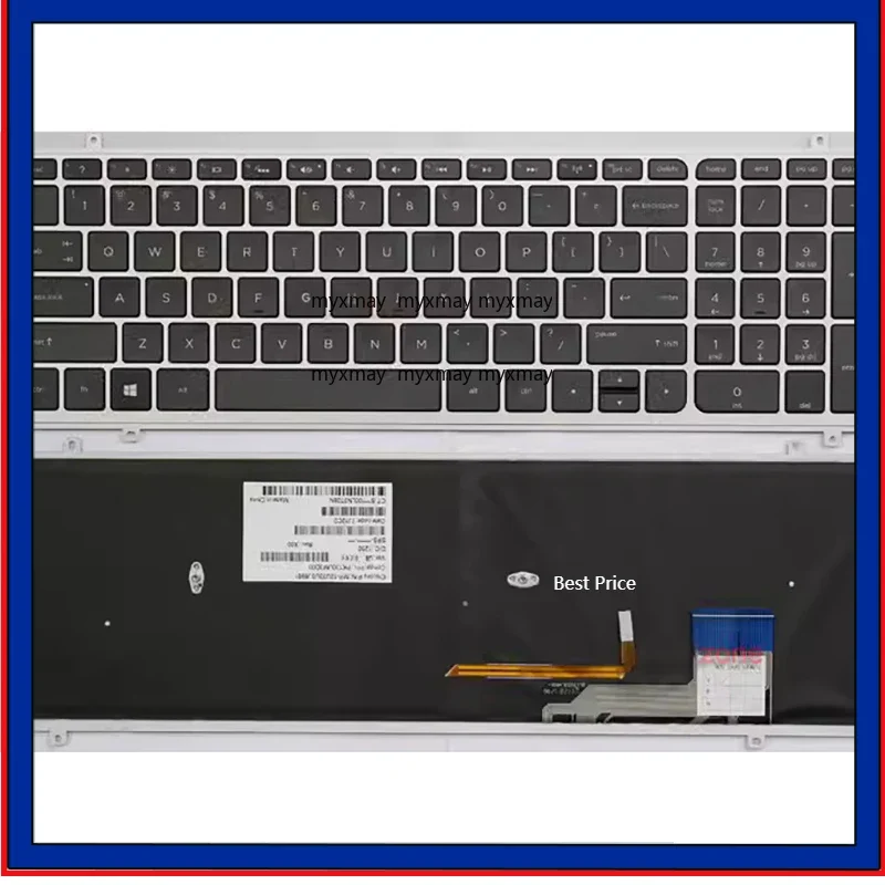 US for HP Envy M6-K K015 K025 K010DX K088 TPN-C110 TPN-C109 Backlit Keyboard with Border