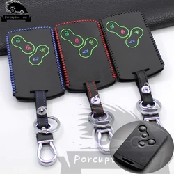 Noctilucent Leather Key Holder Key Case for Renault Duster Sandero Captur Twingo Clio Megane Scenic Koleos Protector Cover