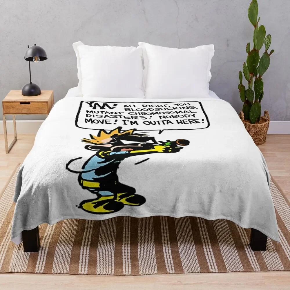 

Calvin And Hobbes T-ShirtSPACEMAN SPIFF - 2.0 Throw Blanket Cozy Warm Blanket for Bed Room Decor