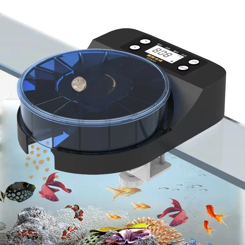 Indoor fish tank Automatic timing Goldfish ornamental shrimp Koi fish feeder Quantitative pet feeder USB powered sample