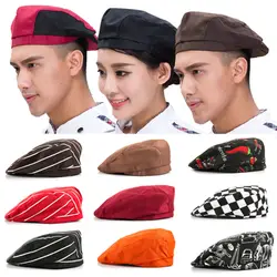 Waiter Cowgirl Hat Beret Cap Breathable Net Chef Hat Front Hat Catering Milk Tea Baking Men Women