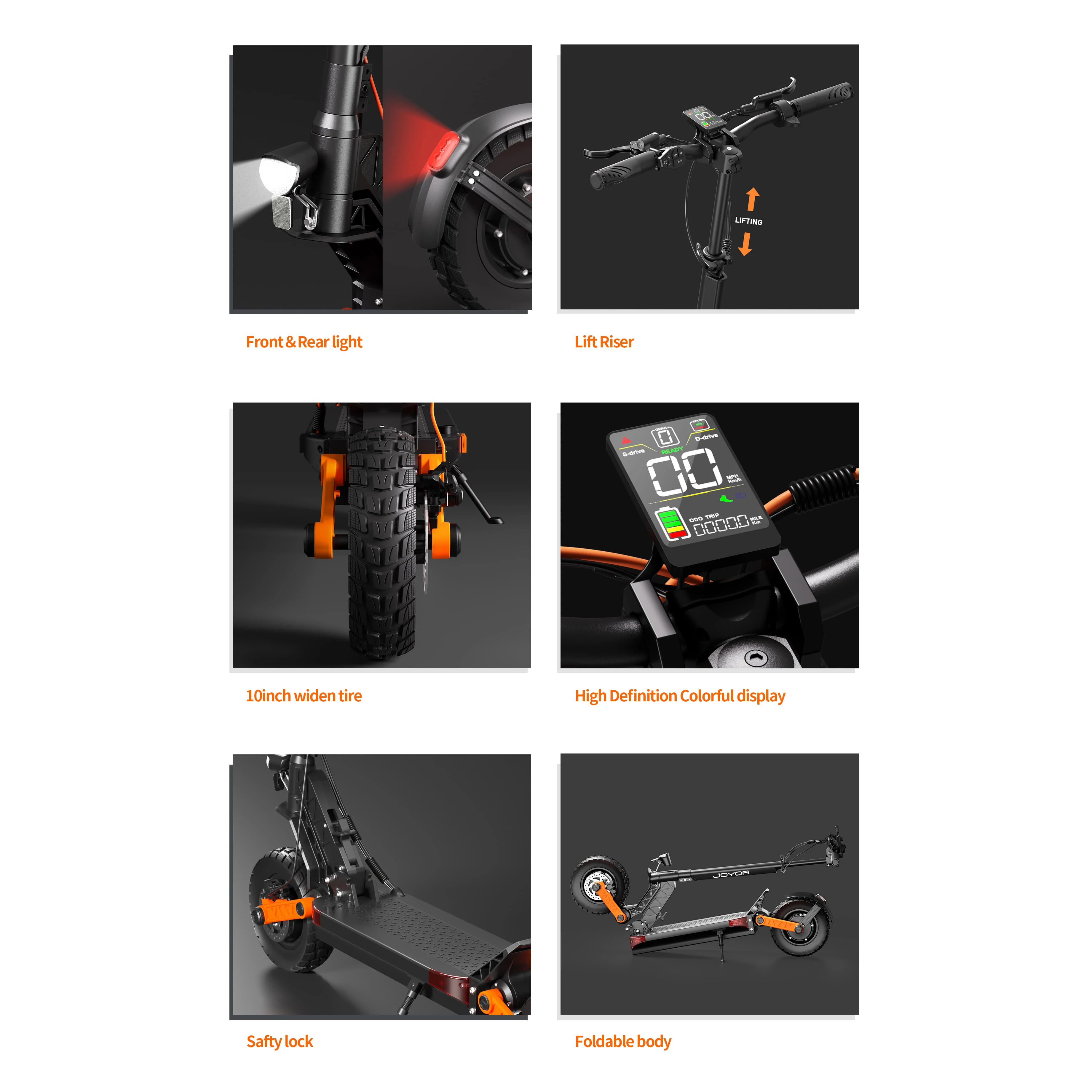 سكوتر E-Scooter 50 W 60 v18ah أقصى الأميال 75 forw سكوتر كهربائي للكبار مكابل هيدروليكية مزدوجة أمامية وخلفية #6