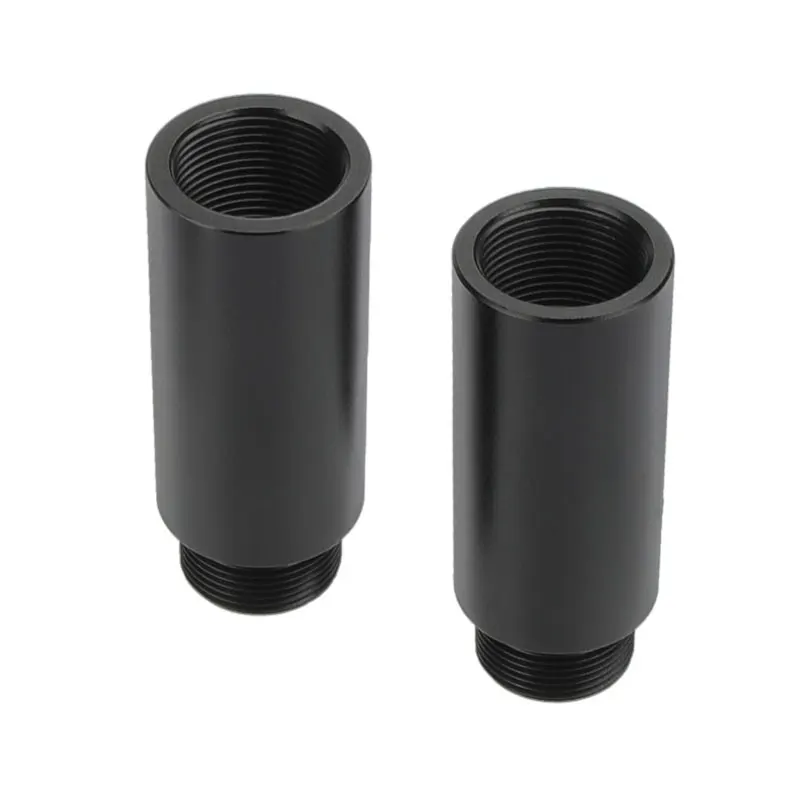 CAMVATE 2 قطعة الألومنيوم مايكرو رود 20 مللي متر 2 "طويل كاميرا قضيب مع 5/8"-27 أنثى إلى 5/8 "-27 ذكر ميكروفون مسمار ملولب محول