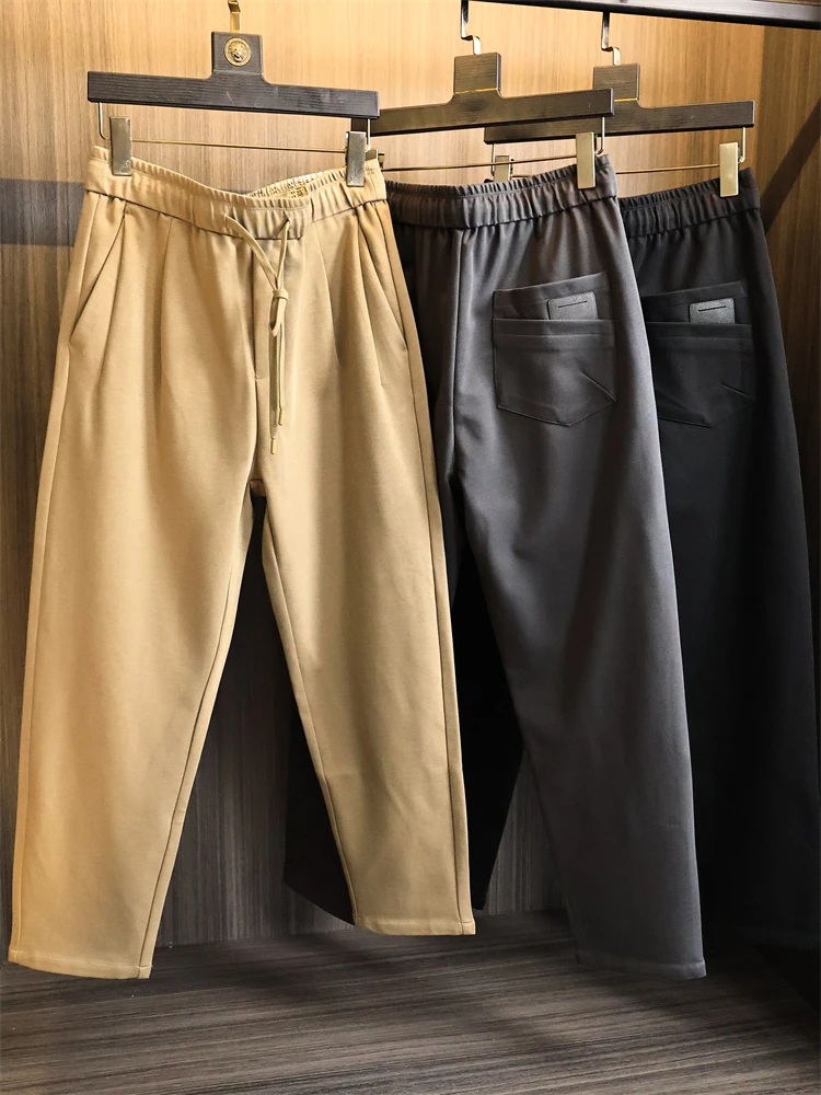 

High-End Comfortable Knitted Lenzing Men's Straight Leg Casual Pants Breathable Anti-Wrinkle Elastic Faion Urban Sle