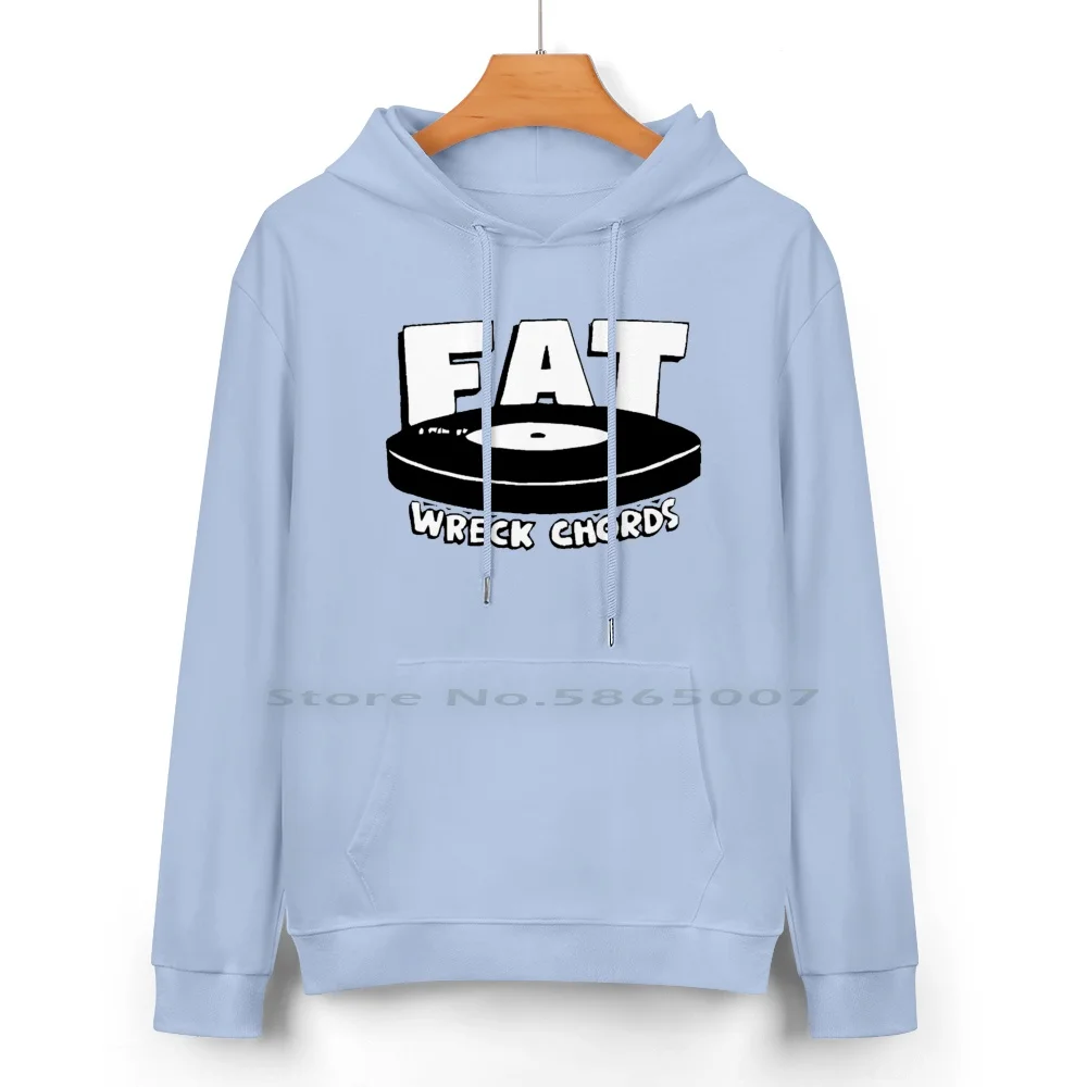 Punk Rock Records Pure Cotton Hoodie Sweater 24 Colors Punk Fat Wreck Chords Nofx Indie 100% Cotton Hooded Sweatshirt For Women