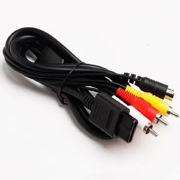 適用於任天堂64、N64、SNES、SFC、NGC的黑色AV複合S端子RCA高清電視線 8 最佳銷售 任天堂64配件 - №2