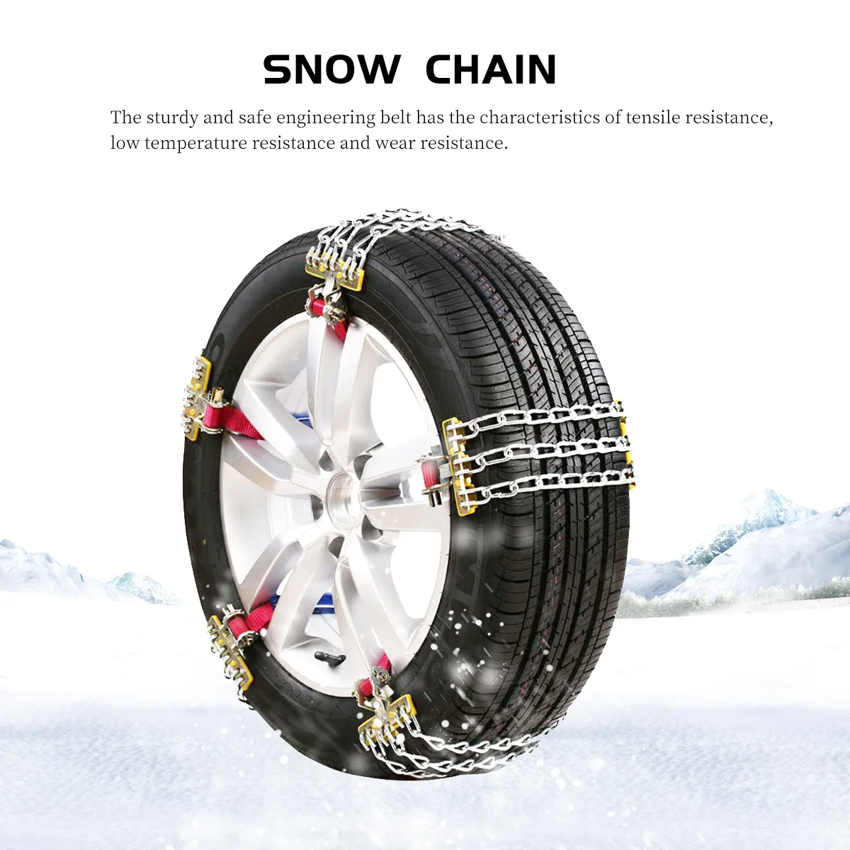 

3 Chains Snow Tire Vehicle Anti-skid Universal Non-slip Suv Steel Car Wheel for