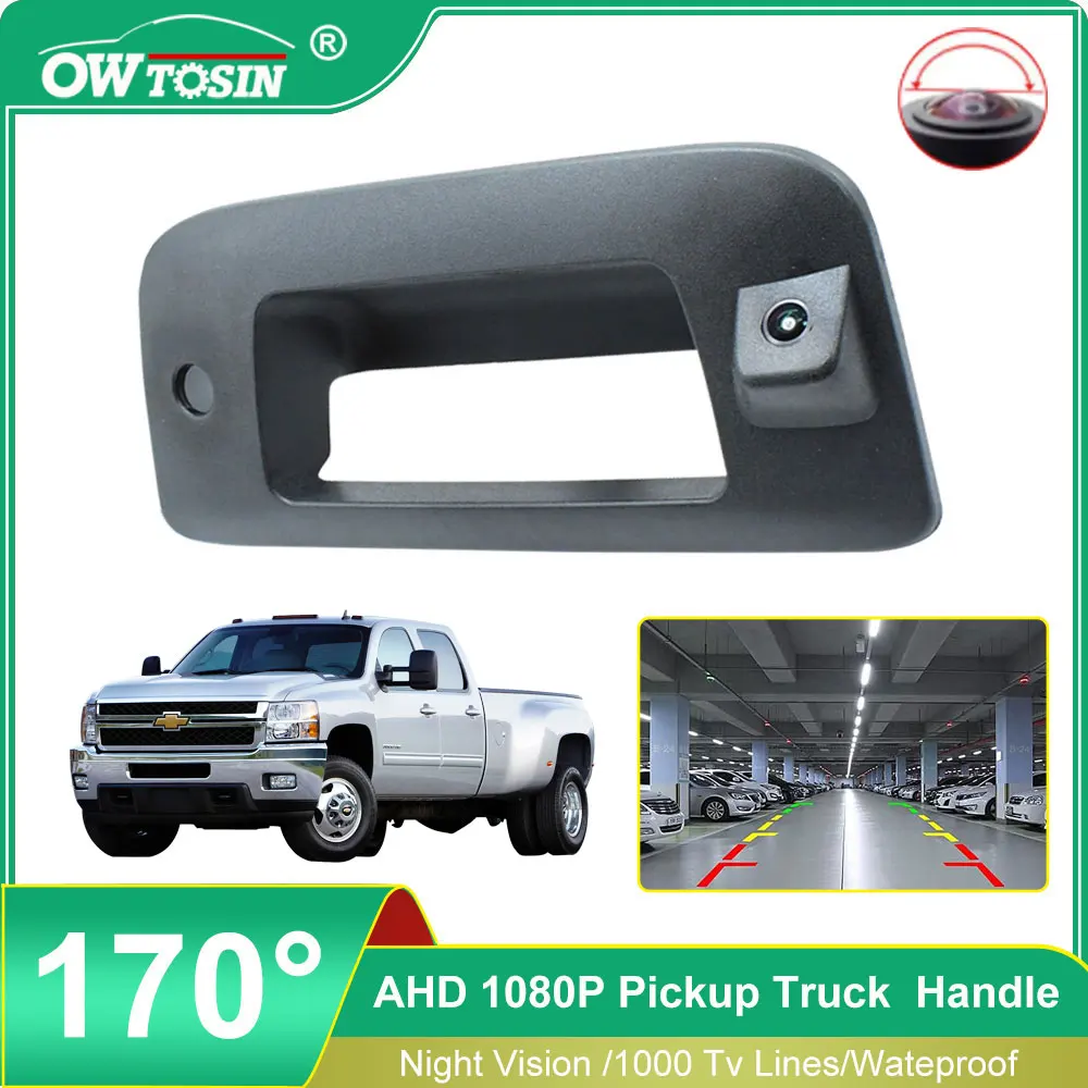 AHD 1080P Fisheye Reverse Car Camera For Chevrolet Silverado GMC Sierra 1500 2500 2007-2013 Pickup Truck Handle Vehicle Camera