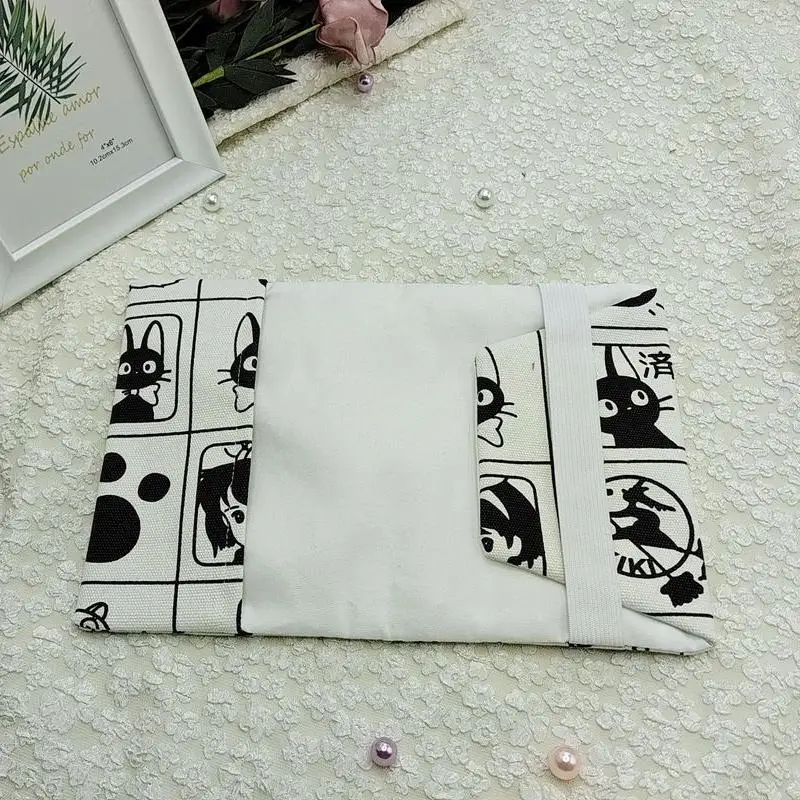 سترة كتب مصنوعة يدويًا مقاس A5/A6/أسبوع/مربع، دانتيل من القماش، غطاء كتاب واقي للمذكرات #3