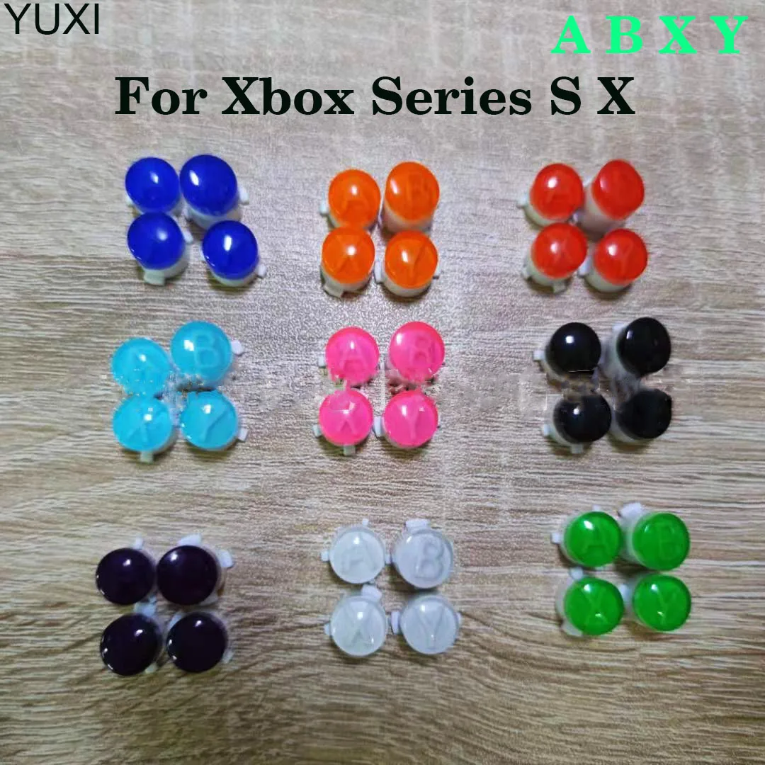 

YUXI 1set For Microsoft Xbox Series S X Controller A B X Y Guide Home Buttton Color Transparency Replacement ABXY Button Kit