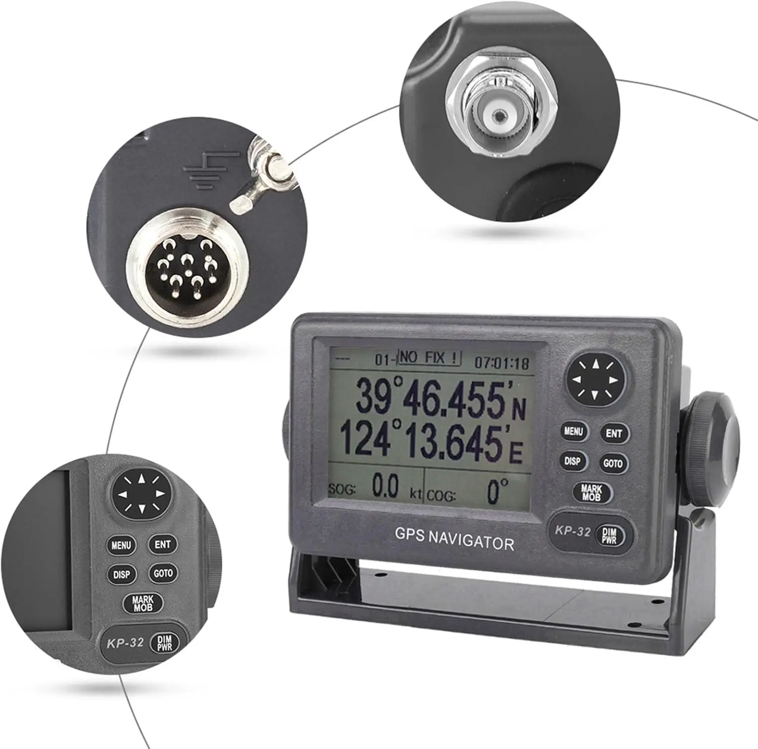 ONWA KP-32 GPS/SBAS Marine Navigator 4.5 Inch LCD Display GPS Navigation Locator Waterproof Offshore GPS Positioning Device Boat