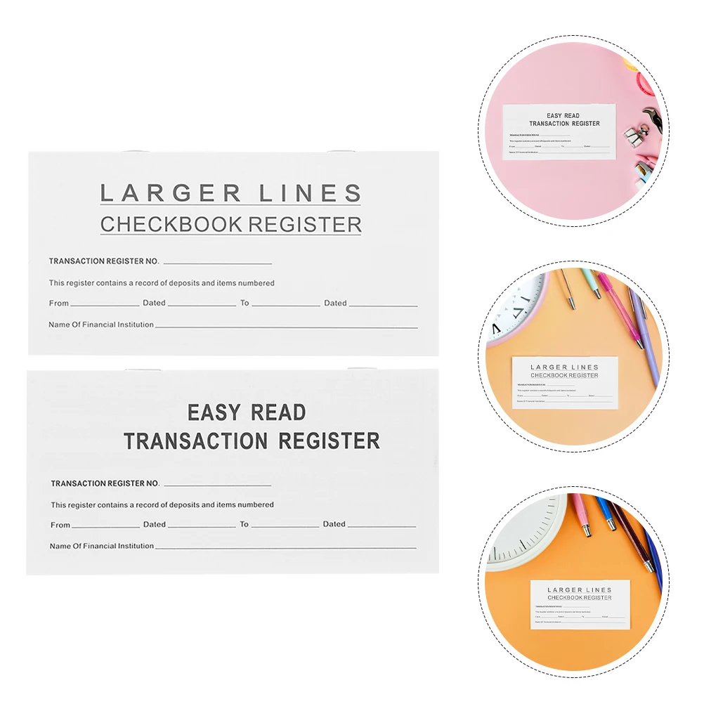 

Check Book Blank Ledger Transaction Register Tracker Registry for Personal Checkbook