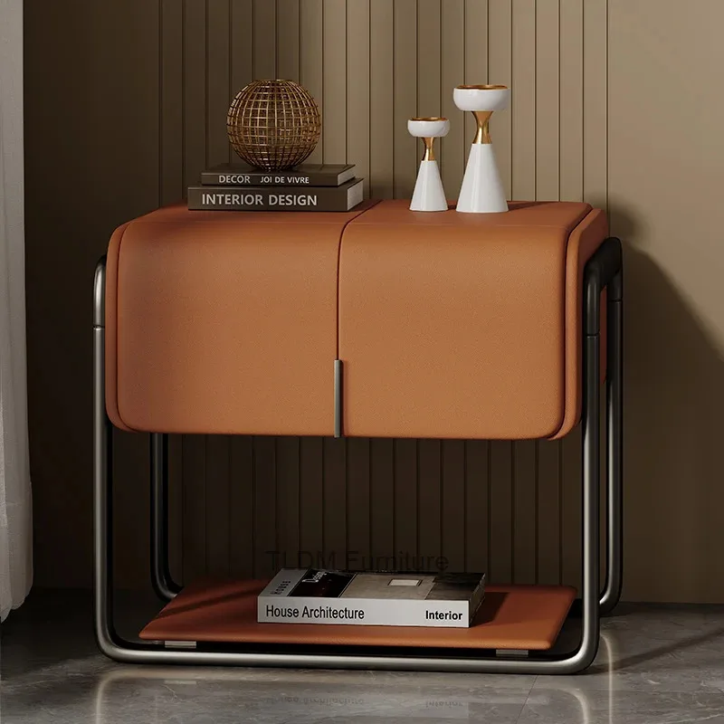 Creative Space Saving Storage Modern Luxury Bedside Nightstand for Bedroom Dormitory Lab Furniture