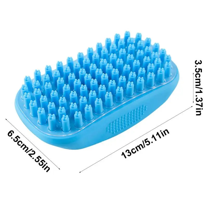 Dog Hair Brush Dog Cleaning Brush Pet Shampoo Bath Soothing Massage Rubber Bristles Curry Comb Pet Brushing Grooming Comb For