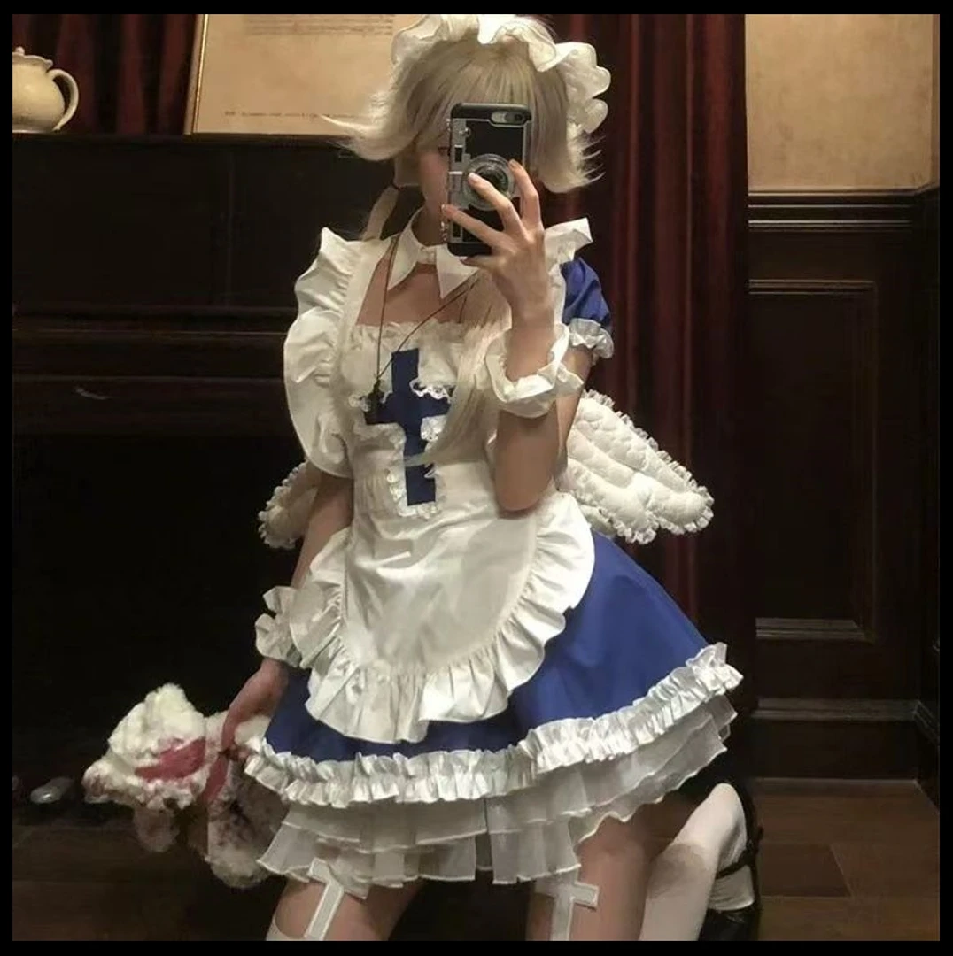 

Cosplay Costume Cute Japanese-Style Maid Outfit Miss Maid Style Dress Suitable for Halloween and Christmas