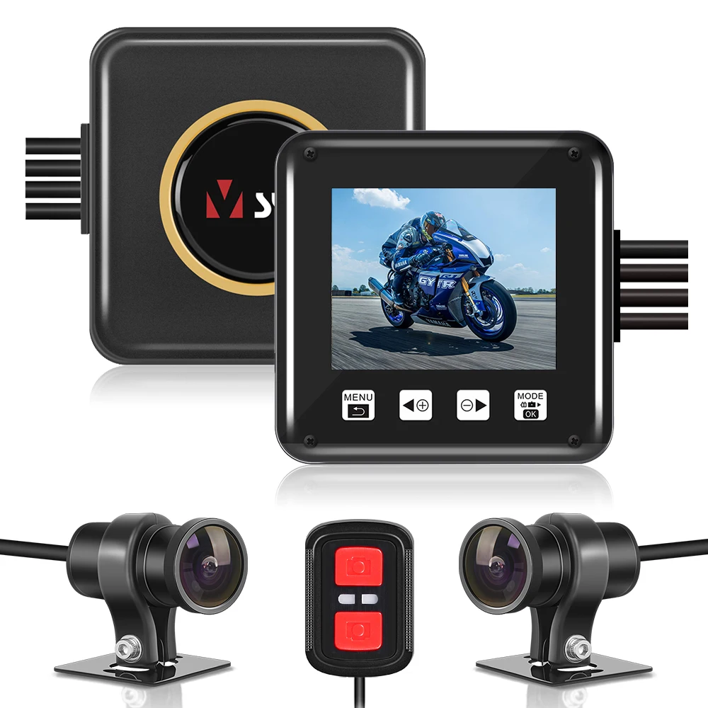 VSYS-Enregistreur de caméra de moto P6F Pro F6X, WiFi, DVR de moto avec mode de stationnement, TPMS, touristes, 1080P, tableau de bord de vélo de