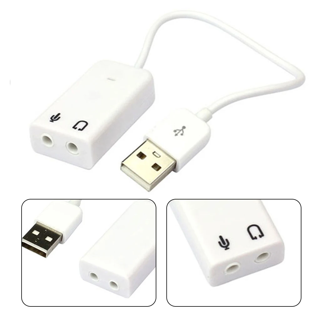 USB 2.0 Virtual 7.1 Channel Xear 3D External USB Sound Card Audio Adapter For Windows-XP 7/8-Linux Vista