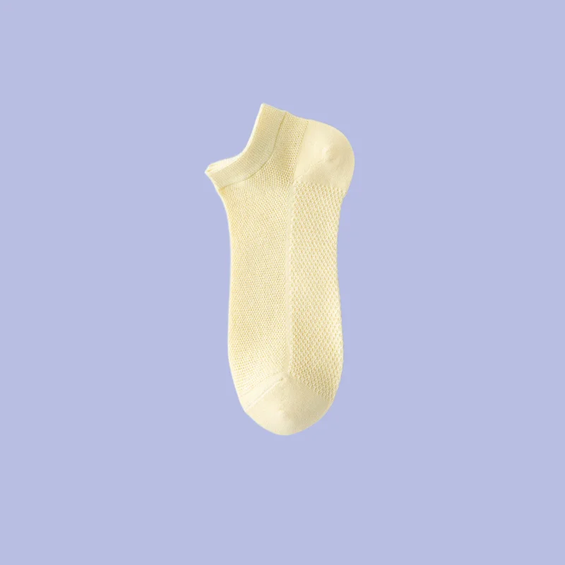 Calcetines de algodón de tubo corto para mujer, transpirables, absorbentes del sudor, cómodos, de malla, para verano, 5/10 pares