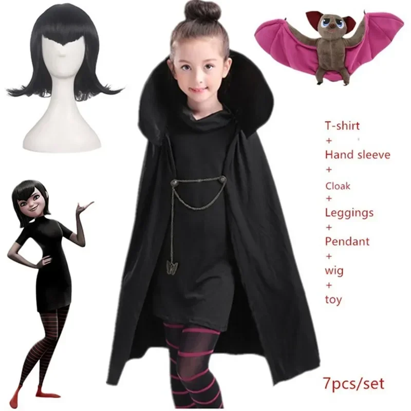 New Carnival Halloween Costumes For Girls Purim Hotel Transylvaniaing Mavis Cosplay Fancy Dress Vampire Child Adult Women MN9
